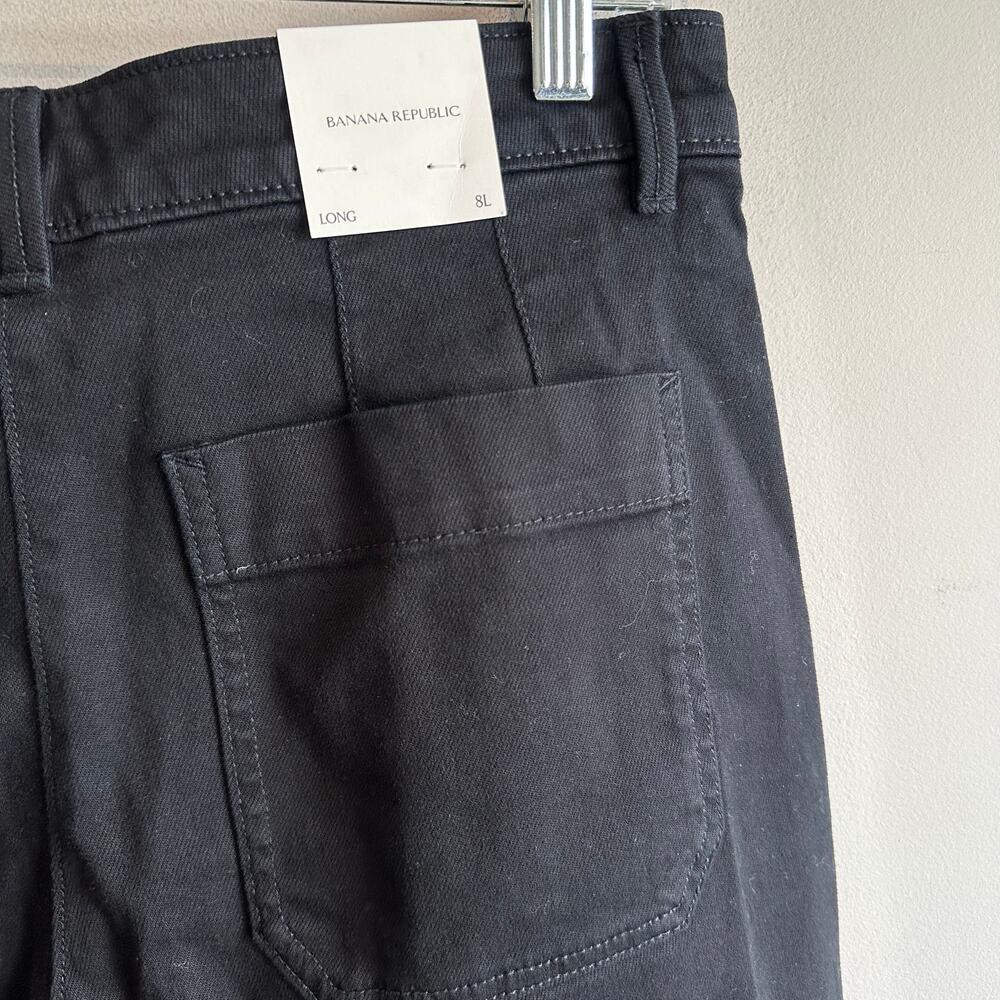 Banana Republic LONG The Weekender Slim Barrel Leg Pant Black 8 713475 - Picture 9 of 13